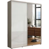 Szafy - Szafa Przesuwna 150 A7 Skąpski Meble Grafit Mat, 245 Cm, Craft Złoty, Biały Połysk - miniaturka - grafika 1