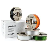 Filamenty i akcesoria do drukarek 3D - Spectrum 3D filament, Premium PCTG, 1,75mm, 5x250g, 80751, mix Arctic White, Traffic Black, Pure Orange, Transparent Green, Premiu - miniaturka - grafika 1