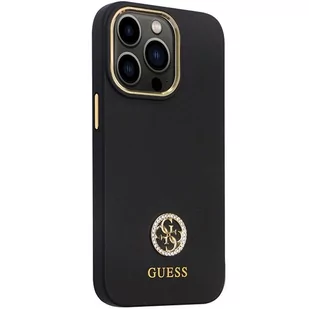 Guess GUHCP13XM4DGPK iPhone 13 Pro Max 6.7" czarny/black hardcase Silicone Logo Strass 4G - Etui i futerały do telefonów - miniaturka - grafika 4