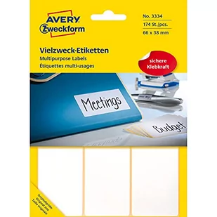 Avery Zweckform zweckform Mini etykiety w arkuszach do opisywania ręcznego 66 x 38mm białe 174 sztuki - Etykiety samoprzylepne i bloki etykiet - miniaturka - grafika 1