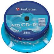 Verbatim Płyty CD-R 700MB 52x Crystal cake 25 szt. 43352