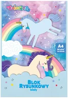 Podobrazia, bloki, papiery - BLOK RYSUNKOWY BIAŁY A4 20K 90G UNICORN COLORINO KIDS, PATIO - miniaturka - grafika 1
