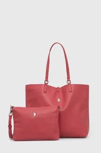 U.S. Polo Assn. torebka dwustronna kolor czerwony - Torebki damskie - miniaturka - grafika 1