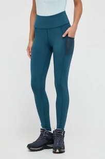 Columbia legginsy sportowe Windgates damskie kolor zielony wzorzyste - Legginsy - miniaturka - grafika 1