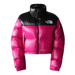Kurtka The North Face Nuptse Short Jacket 0A5GGE1461 - różowo-czarna - Kurtki i kamizelki sportowe damskie - miniaturka - grafika 1