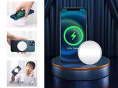 Ładowarki samochodowe - Alogy Ładowarka  Ładowarka indukcyjna Qi Alogy bezprzewodowa magnetyczna 20W do iPhone 12 uniwersalny 43056-uniw - miniaturka - grafika 1