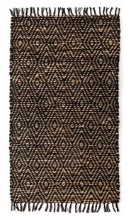 Dywanik Dekoracyjny Jute 80X130 Cm Czarny/Beżowy - Dywany - miniaturka - grafika 1