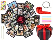 Albumy fotograficzne - Rozkładane Pudełko Niespodzianka - Duży Czarny EXPLODING BOX - miniaturka - grafika 1