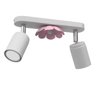 Luminex Flower 3876 plafon lampa sufitowa spot 2x8W GU10 biały/różowy - Lampy sufitowe Luminex Flower 3876 plafon lampa sufitowa spot 2x8W GU10 biały/różowy - Lampy sufitowe - miniaturka - grafika 1