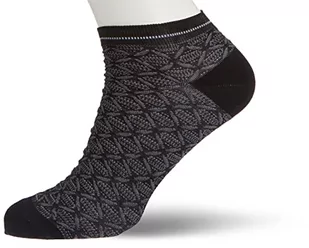 FALKE Origami Pack męskie skarpety bawełniane biały niebieski plus kolory fantazyjny wzór niski krój idealne lato 1 para, Czarny (Black 3000), 41/42 EU - Skarpetki męskie - miniaturka - grafika 1