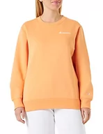 Bluzy damskie - Champion Damska bluza z okrągłym dekoltem Legacy American Classics Powerblend z małym logo, pomarańczowa, XXL - miniaturka - grafika 1