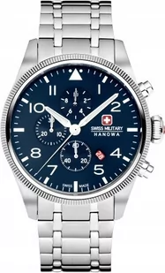Zegarek Zegarek męski SWISS MILITARY SMWGI0000403 granatowy klasyczny do pływania - Zegarki męskie - miniaturka - grafika 1