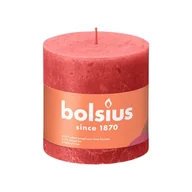 Świece - Świeca Bolsius Rustic Pillar Candle Pink Blossom 100/100mm - miniaturka - grafika 1