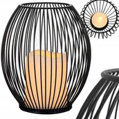 Świeczniki - Świecznik Metalowy Dekoracyjny Na Świece 1 Szt Stojak Lampion Do Domu Taras - miniaturka - grafika 1