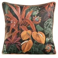 Poduszki dekoracyjne - Poduszka dekoracyjna VELVET/104 45 x 45 cm czarno-pomarańczowy - miniaturka - grafika 1