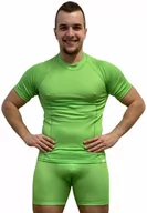 Koszulki sportowe męskie - SPORT T-shirt z krótkim rękawem - męska .3XL .zielony - miniaturka - grafika 1