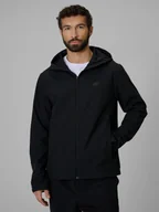 Kurtki i kamizelki sportowe męskie - 4F Kurtka softshell membrana 5000 męska - czarna XXL - miniaturka - grafika 1