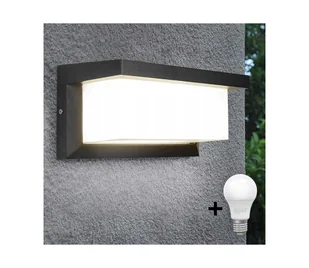 LED Kinkiet zewnętrzny NEELY 1xE27/10W/230V 3000K IP54 czarny - Lampy ogrodowe - miniaturka - grafika 1