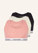 Biustonosze - Calvin Klein Biustonosze Bustier Icon Cotton Stretch, 3 Szt. pink - miniaturka - grafika 1