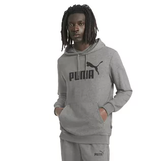 Bluzy męskie - PUMA MĘSKA BLUZA DRESOWA BAWEŁNIANA Z KAPTUREM ESS BIG LOGO HOODIE GRAY 586688 03 S - grafika 1