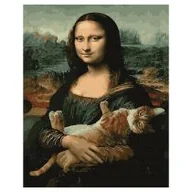 Malowanie po numerach - Twoje Hobby Malowanie po numerach - Mona Lisa z kotem 40x50cm - miniaturka - grafika 1