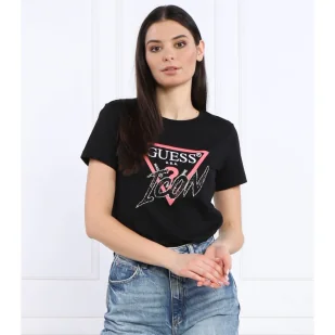 GUESS T-shirt | Straight fit - Koszulki i topy damskie - miniaturka - grafika 1