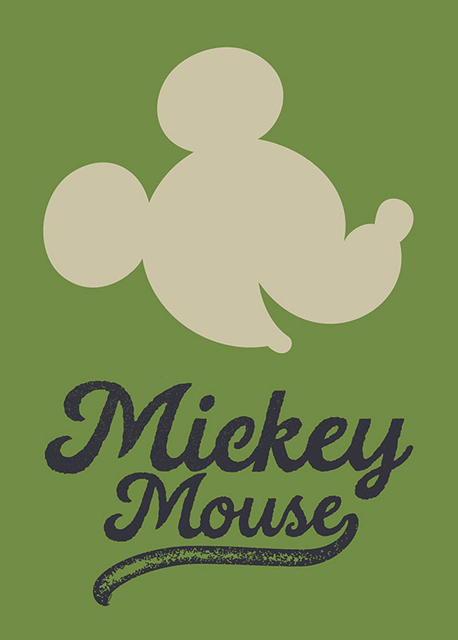 Disney plakat Myszka Miki zielonym - 610118 - 50 x 70 cm