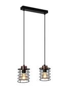 Lampy sufitowe - Candellux Glob lampa wisząca 2-punktowa czarna/miedź 32-00361 - miniaturka - grafika 1
