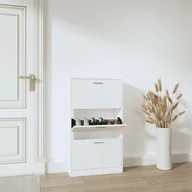 Szafki na buty - Lumarko Szafka na buty, biały, 59x17x108 cm, materiał drewnopochodny - miniaturka - grafika 1