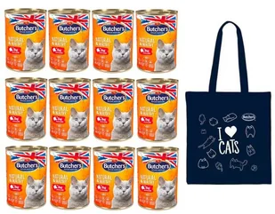 Butchers Natural&Healthy Cat z Wołowiną kawałki w galarecie 12 x 400 g mokra karma dla dorosłych kotów 12 x 400g + TORBA GRATIS - Mokra karma dla kotów - miniaturka - grafika 1