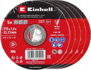 Einhell TARCZA DO METALU 115 MM, 5 SZT. 49711521 - Tarcze do pił - miniaturka - grafika 1