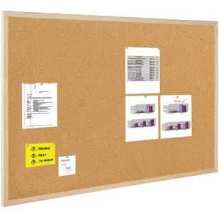 PBS CONNECT Tablica korkowa BI-OFFICE 80x60cm rama drewniana - Tablice dla dzieci - miniaturka - grafika 1