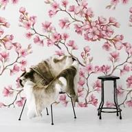 Tapety - Flizelina tapeta ścienna Kwiaty różowe 312x219 cm - miniaturka - grafika 1