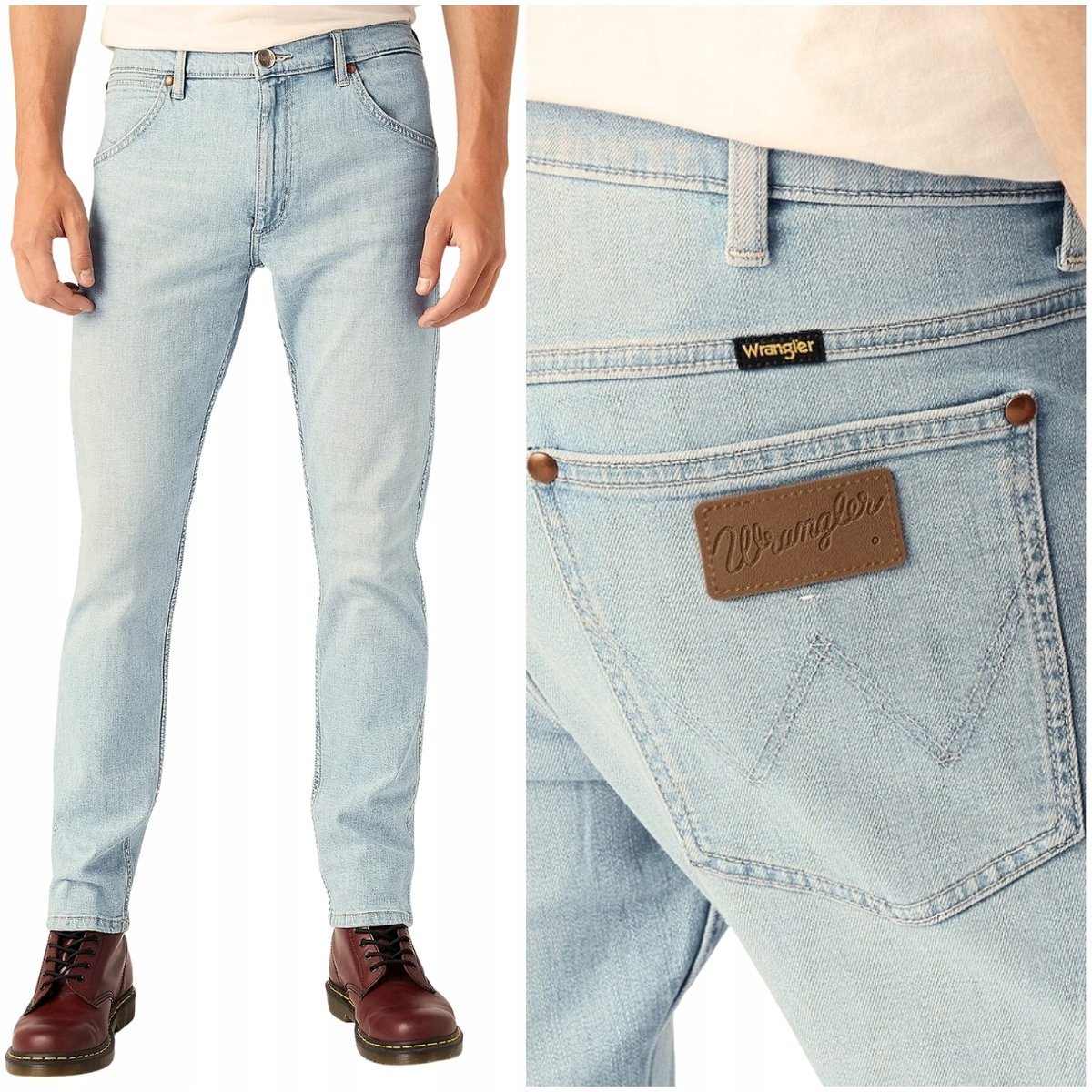 Wrangler 11MWZ SLIM RockyLanding dopasowane proste spodnie jeansowe W32 L32