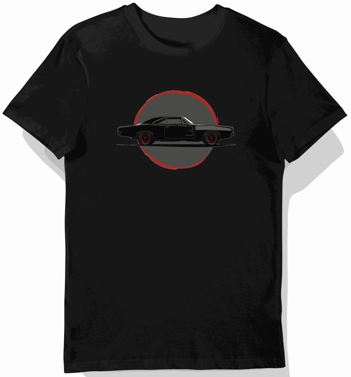 Koszulka męska czarna z motywem klasycznego Dodge Charger 3XL