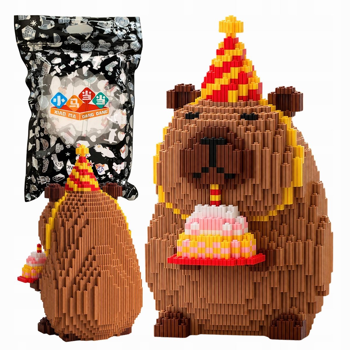Zestaw Klocków Klocki Kapibara Tort Urodzinowa Party Figurka 3185el.