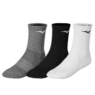 Skarpetki damskie - Skarpety Do Biegania Mizuno Training Socks 3P | Black/White/Grey Rozmiary M - miniaturka - grafika 1