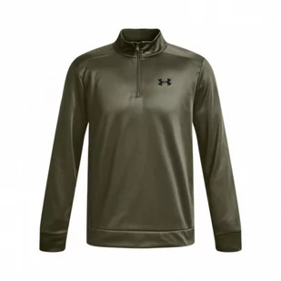 Męska bluza treningowa nierozpinana bez kaptura Under Armour UA Armour Fleece 1/4 Zip - oliwkowa/khaki - UNDER ARMOUR - Bluzy sportowe męskie - miniaturka - grafika 1
