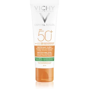 Vichy Capital Soleil Mattifying 3-in-1 ochronny krem matujący do twarzy SPF 50+ 50 ml - Kremy do twarzy z filtrem - miniaturka - grafika 1