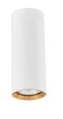 Lampy sufitowe - Light Prestige Manacor oczko białe ze złotym ringiem 13 cm LP-232/1D - 130 WH/GD - miniaturka - grafika 1