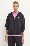 Bluzy damskie - New Balance bluza damska kolor czarny z kapturem z aplikacją WJ41501BK - miniaturka - grafika 1