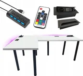 Biurka gamingowe - BIURKO GAMINGOWE NARONE 180x120 GNIAZDO - miniaturka - grafika 1