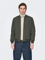 Kurtki męskie - Only & Sons Kurtka bomber Joshua 22023287 Khaki Regular Fit - miniaturka - grafika 1