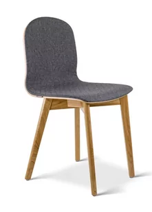 Krzesło drewniane Iveta SOFT dębowe, tkanina na siedzisku - Krzesła - miniaturka - grafika 1