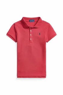 Koszulki dla chłopców - Polo Ralph Lauren polo dziecięce kolor czerwony gładki - grafika 1