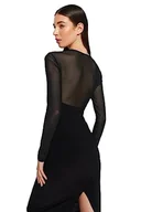 Sukienki - Trendyol FeMan Bodycon Sukienka z dzianiny o wąskim kroju, czarny, L, Czarny, L - miniaturka - grafika 1