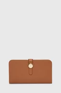 Portfele - Answear Lab portfel skórzany damski kolor brązowy - miniaturka - grafika 1