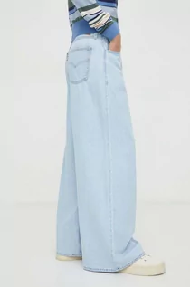 Spodnie damskie - Levi's jeansy BAGGY WIDE LEG damskie kolor niebieski - grafika 1