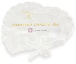 Szatka do Chrztu - Serce z haftem - Ubranka do chrztu - miniaturka - grafika 1