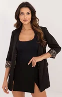 Marynarki i żakiety damskie - Czarna otwarta marynarka damska z podszewką DHJ-MA-18657-1.86, Kolor czarny, Rozmiar uniwersalny, ITALY MODA - Primodo.com - miniaturka - grafika 1
